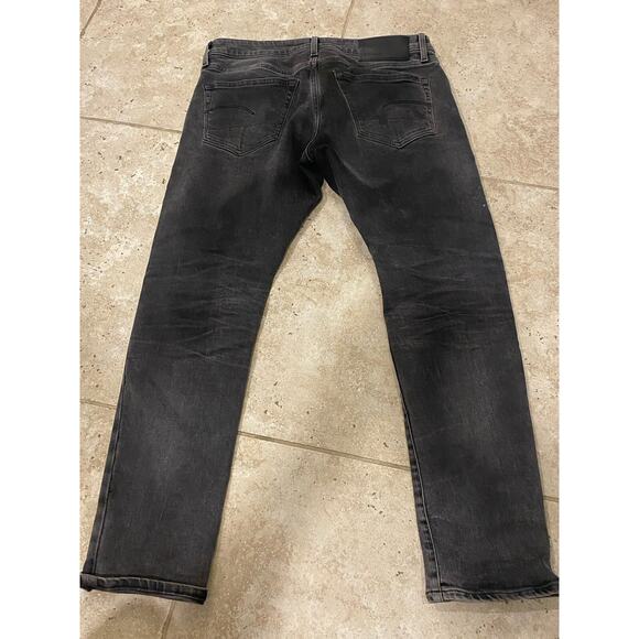 G-STAR 3301 SLIM Black Wash Denim DISTRESSED Skinny Jeans W31 L30 Button Fly EUC - Picture 13 of 13